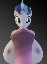 1futa 3d 3d_(artwork) animal_genitalia animal_penis anthro blue_eyes blue_hair breasts equine equine_genitalia equine_penis eyelashes friendship_is_magic futanari gynomorph hasbro horn intersex kamimation my_little_pony penis rule_63 shining_armor_(mlp) smile unicorn white_body