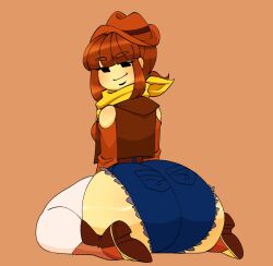 1girls 2d 5hitzzzu ass_focus boombita clover_(undertale_yellow) clover_female_(undertale_yellow) cowboy_hat cowgirl fat_ass female female_only funcu funculicious genderswap huge_ass human looking_at_viewer meatcuteshii pinkbobatoo skiddioop smirk solo stereodaddy tagme undertale undertale_(series) undertale_yellow