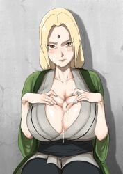 1girls after_paizuri after_sex against_wall big_breasts boruto:_naruto_next_generations breast_grab breasts clothing cum cum_between_breasts cum_on_body cum_on_face cum_on_upper_body cum_puddle cumdrip embarrassed front_view grabbing_own_breast haori highres huge_breasts kimono legs_together looking_at_viewer mature mature_female milf naruto naruto_(series) naruto_shippuden pants presenting presenting_breasts sagging_breasts sitting solo solo_focus spreading sweat sweatdrop sweating thick_thighs thighs tsunade uncensored upper_body voluptuous voluptuous_female xshuai