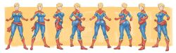 1girls ass avengers big_ass big_breasts blonde_hair breasts captain_marvel carol_danvers female female_only heroine light-skinned_female light_skin marvel marvel_comics short_hair solo straight_hair superheroine tim_phillips wide_hips