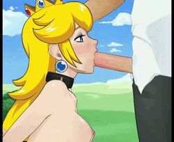 :>= animated deepthroat fellatio female human humanoid konashion male mario_(series) nintendo oral princess_peach smooth_skin straight super_deepthroat_game