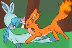 duo eeveelution female feral feral_on_feral foxparks generation_4_pokemon generation_6_pokemon glaceon glaceon_cute male male/female nintendo pal_(species) palphilia palworld pokemon pokemon_(species) pokemon_focus pokephilia sylveon tagme