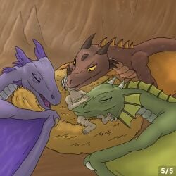 ark_survival_evolved feral furry harem human kissing sleeping strohdelfin tagme wyvern wyvern_(ark_survival_evolved)