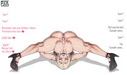 1girls after_sex ai_generated anus breasts_out cum_drip cum_in_pussy english_text female female_only naruto naruto_(series) p-anon piledriver_position solo spread_legs stable_diffusion text tsunade