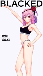 abused_paragon_(artist) blacked blacked_clothing commission female female_only koikatsu kurosanji midriff nijisanji nijisanji_en rosemi_lovelock solo solo_female virtual_youtuber