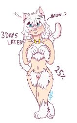 alternate_species anthro felid feline female fur fur_growth growth gynomorph hi_res human human_to_anthro humanoid intersex lunathecatto mammal obedient solo species_transformation submissive submissive_female transformation