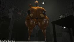 3d 3d_(artwork) anthro anus ass balls big_balls big_breasts big_butt big_penis breasts clothing digital_media_(artwork) fishnet fishnet_legwear five_nights_at_freddy's five_nights_at_freddy's_2 footwear genitals gynomorph hi_res high_heels huge_balls huge_breasts huge_butt huge_cock intersex large_female legwear looking_at_viewer nipple_tape ok_bruh pasties penis puffy_anus scottgames solo source_filmmaker tape toy_chica_(cyanu) toy_chica_(fnaf)