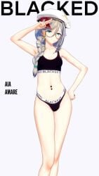 abused_paragon_(artist) aia_amare blacked blacked_clothing commission crop_top female female_only kurosanji midriff nijisanji nijisanji_en solo solo_female virtual_youtuber