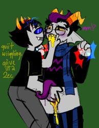 2boys cuntboy cuntboy_sans_balls dubious_consent eridan_ampora gay glasses herm hermaphrodite homestuck intersex male maleherm multi_genitalia penis pussy sollux_captor strilalonder strilonder tagme unusual_anatomy unusual_bodily_fluids unusual_genitalia unusual_penis yaoi