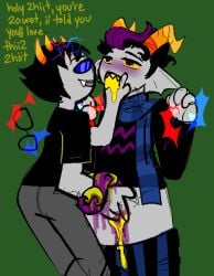 2boys cuntboy cuntboy_sans_balls dialogue diphallia diphallism drugged duo duo_focus eridan_ampora fingering gay herm hermaphrodite homestuck intersex male male_focus male_only maleherm multi_genitalia multi_penis penis pussy sollux_captor strilalonder strilonder tagme tentacle_penis text unusual_anatomy unusual_bodily_fluids unusual_penis vaginal_fingering vaginal_penetration yaoi