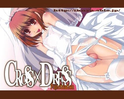 1boy androgynous ball_slip balls bare_shoulders blush bridal_veil bride bride_gown brown_eyes brown_hair bulge crossdressing cum cum_in_clothes cum_through_clothes dress elbow_gloves erection erection_in_panties femboy femboy_bride feminine_male garter_belt garter_straps garters girly gloves ikuya ikuya_daikokudou male male_bride male_only open_mouth original panties panty_pull penis penis_in_panties penis_under_dress short_hair smile solo testicles thighhighs trap underwear veil veins wedding_dress wedding_veil white_legwear white_panties white_stockings