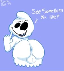 anus ass balls big brain_dump cartoon gay ghost goofball goofball_the_goofy_cartoon_ghost_(character) goofy non-human non-human_only presenting pucker roccorox round the toony