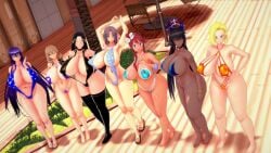 7girls akiyama_rinko android_18 big_breasts big_thighs bikini_top black_hair blonde_hair blue_archive breasts brown_hair busty codeyumi dark-skinned_female dark_skin dragon_ball female female_only genshin_impact huge_breasts huge_thighs karin_(blue_archive) koikatsu large_breasts large_thighs light-skinned_female light_skin lisa_(genshin_impact) long_hair mature_female milf momo_yaoyorozu multiple_females multiple_girls my_hero_academia navel navel_piercing pokemon purple_hair red_hair senran_kagura skyla_(pokemon) sling_bikini slingshot_swimsuit swimsuit taimanin_(series) thick_thighs thighs voluptuous yumi_(senran_kagura)