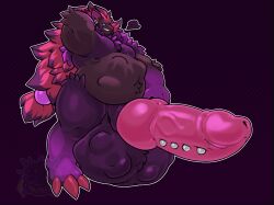 ambiguous_gender ambiguous_prey anthro balls belly big_balls big_belly big_penis black_body black_fur bulge cock_vore ear_piercing fur generation_5_pokemon genitals hair huge_balls huge_cock hyper hyper_balls hyper_genitalia hyper_penis kit_(zoroark144) knot ladder_piercing male male_only male_pred multiple_prey nintendo penile penis piercing pink_penis pokemon pokemon_(species) presenting_balls protobasilisk purple_body purple_fur red_hair smile smiling_at_viewer smirk solo vein veiny_penis vore zoroark