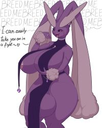 anthro anthro_female balls big_balls big_breasts breasts breasts_bigger_than_head breedable bunny_ears bunny_girl furry furry_female futa_only futanari generation_4_pokemon huge_balls hung_futanari inner_thoughts looking_at_viewer lopunny nintendo pokemon pokemon_(species) rabbit rabbit_ears rabbit_girl rabbit_humanoid ruby_roumpini solo solo_focus solo_futa talking_to_viewer