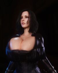 1girls 3d 3d_animation alternate_breast_size animated black_bodysuit black_hair bodysuit boob_window bouncing_ass breasts_bigger_than_head child_bearing_hips cleavage corset female female_only female_solo gigantic_breasts hourglass_figure huge_breasts jiggle jiggling jiggling_breasts kate_beckinsale selene_(underworld) short_playtime skin_tight small_waist solo solo_female strutting tagme thin_waist top_heavy underworld vaako vampire vampire_girl video walking wasp_waist wide_hips