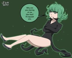 1girls animated ass_expansion before_and_after bimbo bimbofication breast_expansion corruption english_text female female_only green_hair huge_ass huge_breasts mind_control one-punch_man possession solo superweirdman tatsumaki text thick_thighs wide_hips