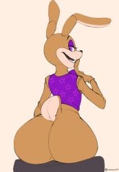 big_butt bubble_ass bubble_butt cyancoyote dat_ass five_nights_at_freddy's five_nights_at_freddy's:_help_wanted glitchtrap looking_at_viewer mascot_costume rabbit