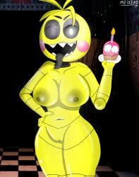 1girls big_breasts cupcake_(fnaf) eyes five_nights_at_freddy's five_nights_at_freddy's_2 fnaf large_ass robot_girl scottgames solo suprised_eyes toy_chica_(fnaf) vagina