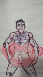 1boy 2d anonymous_female arileo_art completely_nude completely_nude_male erect_penis erection g-man half-life half-life:_alyx half-life_(series) male nude nude_male penis sketch tagme ugly