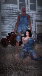 3d bethesda_softworks denim denim_overalls fallout fallout_76 farmer farmgirl female hillbilly male screenshot vault_dweller