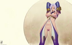 1girls female isabella_valentine short_hair showing_breasts showing_pussy soul_calibur themaestronoob