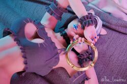 1girls 3d ark_(fortnite) bed bed_sheet bedroom big_breasts blender blue_lipstick bra breasts cat_costume cat_ears choker cleavage cleavage_cutout close-up clothed clothing costume detailed_background dildo epic_games female female_focus female_only fortnite fortnite:_battle_royale headwear highres jewelry laying_down laying_on_back laying_on_bed lewdrex light-skinned_female light_skin lipstick makeup medium_breasts nose_piercing on_back outfit pose posing presenting sex_toy solo solo_focus topless topwear watermark white_hair