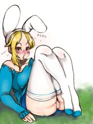 adventure_time big_ass big_breasts bottomless bottomless_skirt bwunnymom cartoon_network female fionna_the_human_girl miniskirt no_panties pussy skirt tagme upskirt