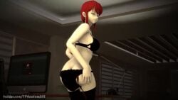 1girls 3d animated ass ass_cleavage bent_over bra breasts butt_crack chainsaw_man chair clothing computer fart fart_cloud fart_fetish female female_only longer_than_30_seconds makima_(chainsaw_man) navel panties panty_poop red_hair scat sitting soiling soiling_underwear sound source_filmmaker stockings tagme thephantom202 underwear video yellow_eyes