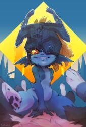 <3_eyes 1boy 1girls absurd_res armor blue_body blue_skin borvar breasts canid canine canis duo fangs featureless_breasts female feral first_person_view grin headgear heart helmet hi_res huge_thighs humanoid humanoid_pointy_ears imp imp_midna looking_at_viewer looking_pleasured male male/female mammal midna navel nintendo nude one_eye_obstructed orange_hair penetration red_eyes sex sharp_teeth signature slightly_chubby slightly_chubby_female slightly_chubby_humanoid small_breasts smile teeth text the_legend_of_zelda thick_thighs twili twilight_princess vaginal_penetration wolf wolf_link yellow_sclera zoophilia