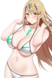 arind_yudha blonde_hair breasts female female_only mythra nintendo solo tagme xenoblade_(series) xenoblade_chronicles_2