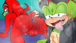 gay knuckles_the_echidna male_only rimming scourge_the_hedgehog sonic_(series) sonic_the_hedgehog_(archie) sonic_the_hedgehog_(comics) tinydevilhorns yaoi