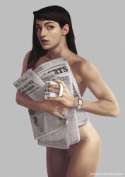 covered_breasts dc dc_comics dima_ivanov lois_lane newspaper nude pussy solo_female superman_(series)