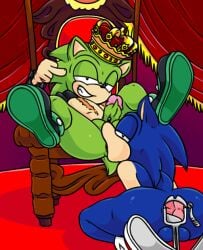 crown flipping_off flipping_viewer_off rimming scourge_the_hedgehog sonic_(series) sonic_the_hedgehog sonic_the_hedgehog_(archie) sonic_the_hedgehog_(comics) tagme tinydevilhorns yaoi