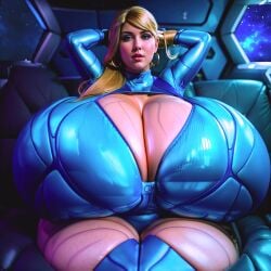 1girls ai_generated big_breasts blonde_female blonde_hair blonde_hair breasts breasts_bigger_than_head breasts_bigger_than_torso cleavage enormous_breasts female female_only giant_breasts gigantic_breasts huge_breasts hyper_breasts jackd22 large_breasts massive_breasts metroid nintendo samus_aran zero_suit zero_suit_samus