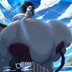 1girls ass ass_bigger_than_breasts ass_bigger_than_head big_ass big_breasts breaking breasts broken_chair chair creek creeking creeking_sound dat_ass enormous_ass fat_ass female giant_ass gigantic_ass huge_ass huge_breasts hyper hyper_ass massive_ass okioppai pandora_(okioppai) text two_chairs_for_one