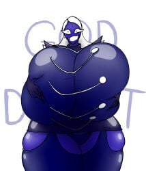 2d 5h4m3l355 big_ass big_breasts breasts breasts_bigger_than_head clothed clothing color deltarune female female_only huge_ass huge_breasts hyper hyper_breasts large_breasts no_bra rouxls_kaard rule_63 solo tagme text underboob undertale_(series)