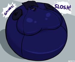 berrygirl_(hastagaspacho) big_breasts blueberry_inflation breasts female hastagaspacho huge_breasts spherical_inflation sunken_head sunken_limbs thick_thighs wide_hips