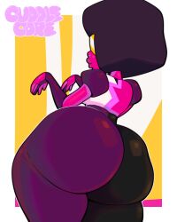 2023 2d ass ass_focus back_view big_ass big_butt black_hair bodysuit bottom_heavy bubble_butt cartoon_network cuddlecore dancing dat_ass fat_ass female fully_clothed garnet_(steven_universe) gem_(species) huge_ass huge_butt large_ass large_butt low-angle_view massive_ass milf no_penetration no_sex red_skin solo solo_female steven_universe thick_ass thick_lips thick_thighs visor wide_hips