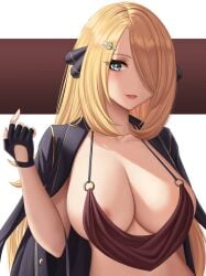 cynthia (pokemon) from nintendo by zaphn