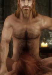 3d balgruuf_the_greater bijin censored censored_eyes grey_skin irileth missionary_position nonstickypants nude red_hair sex skyrim the_elder_scrolls