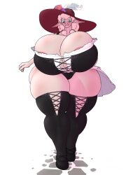 5h4m3l355 ass_bigger_than_head big_ass big_breasts boob_window breasts_bigger_than_head clothed elf elf_female female female_only huge_ass huge_breasts hyper_ass hyper_breasts ivy_(5h4m3l355) no_bra sideass