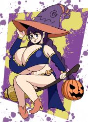 big_breasts breasts breasts_bigger_than_head glasses huge_breasts kingmelon large_breasts massive_breasts tagme witch witch_hat