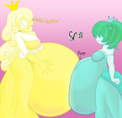 2girls blinding_bangs cream_princess mini_princess multiple_girls multiple_preds spaghetticultists tagme vore