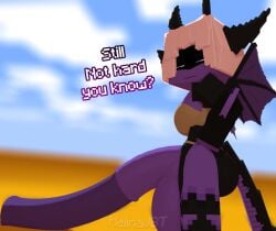 1futa 3d anilem_(mjbt) anthro balls black_body breasts dragon futa_only futanari humanoid_penis melinajbt minecraft mjbt penis purple_body purple_skin solo tagme