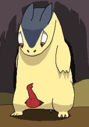 bozobrutes cave digital_media_(artwork) feral generation_2_pokemon male nintendo pixel_(artwork) pokemon pokemon_(species) solo typhlosion