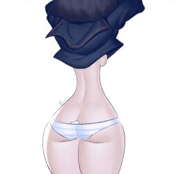 1girls ass back back_view bad_anatomy bare_legs bare_thighs breasts clothed clothing color female female_focus female_only highres kill_la_kill light-skinned_female light_skin matoi_ryuuko panties ryukoredraw senketsu solo solo_female tagme tequilanart thick_thighs