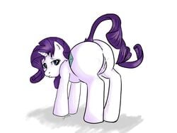 2d anus ass cum cum_in_pussy cum_inside dat_plot equine female fen-fen feral friendship_is_magic horse looking_at_viewer looking_back my_little_pony no_penetration pony pussy quadruped raised_tail rarity_(mlp) solo solo_female straight_hair tail unicorn