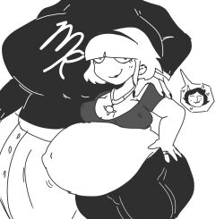 alien belly big_breasts canon_couple collar errorplush height_difference homestuck horns implied_futanari interspecies kanaya_maryam married_couple nipples pants pregnant rose_lalonde shirt short_hair size_difference sketch small_breasts taller_female taller_girl vampire wife_and_wife yuri