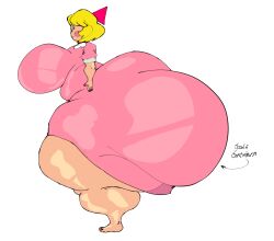 2025 aged_up ass ass_bigger_than_head ass_bigger_than_torso barefoot bbw big_ass big_breasts breasts chubby_female dress earthbound_(series) evil_container exaggerated_anatomy female_focus huge_breasts huge_woman hyper hyper_ass hyper_breasts hyper_butt hyper_thighs large_breasts medium_dress monstorlilly mother_(series) nintendo painted_nails painted_toenails paula_jones paula_polestar red_hairbow side_view solo solo_focus tagme text thicc thick_ass thick_breasts thick_butt thick_thighs